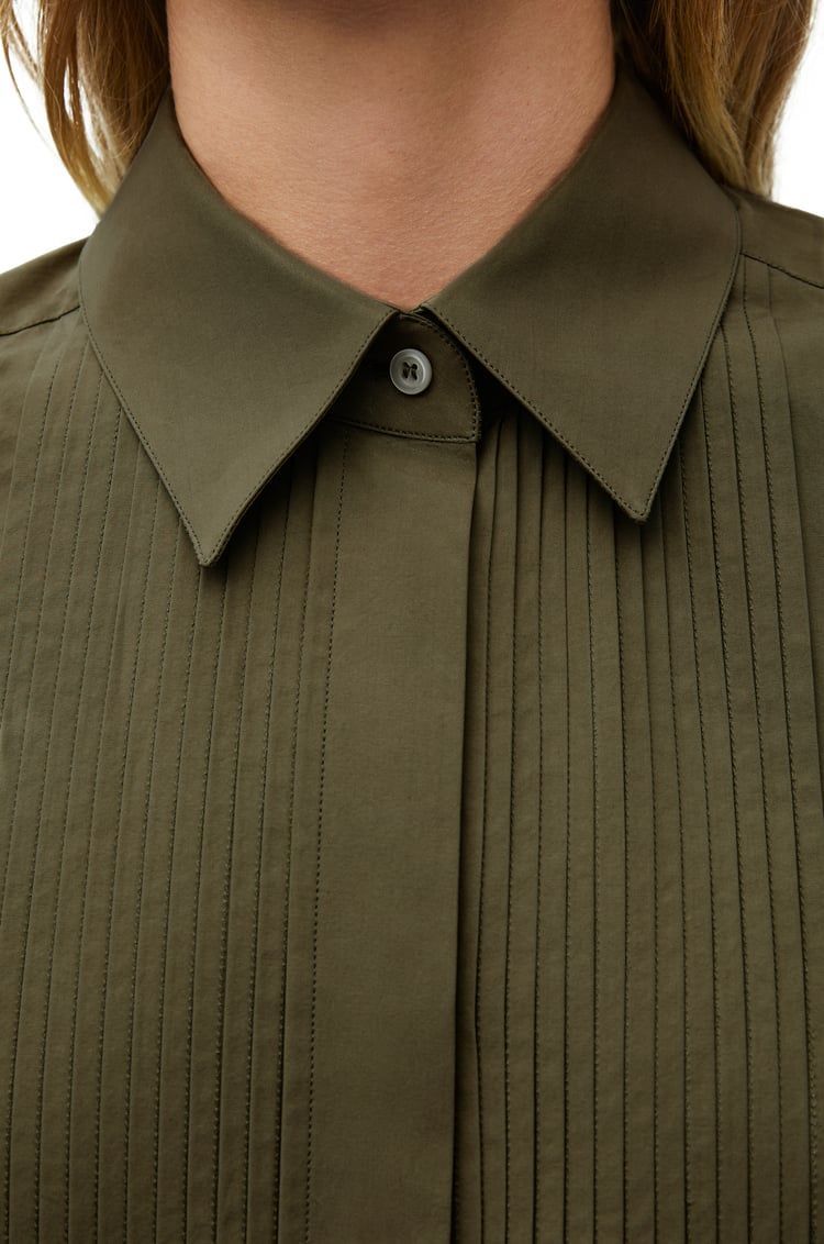 Pleated shirt in cotton
