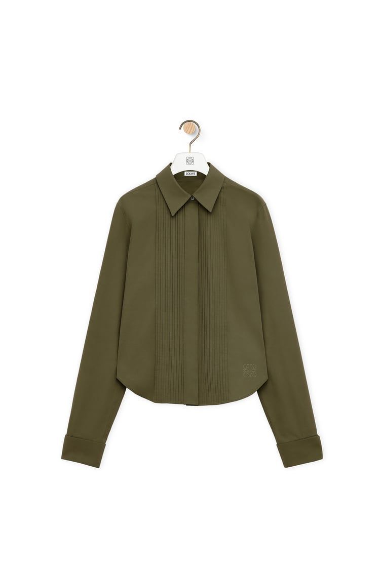 Pleated shirt in cotton