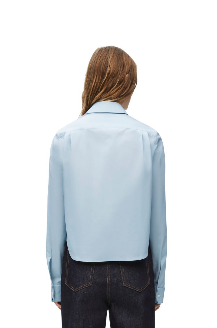 Pleated shirt in cotton