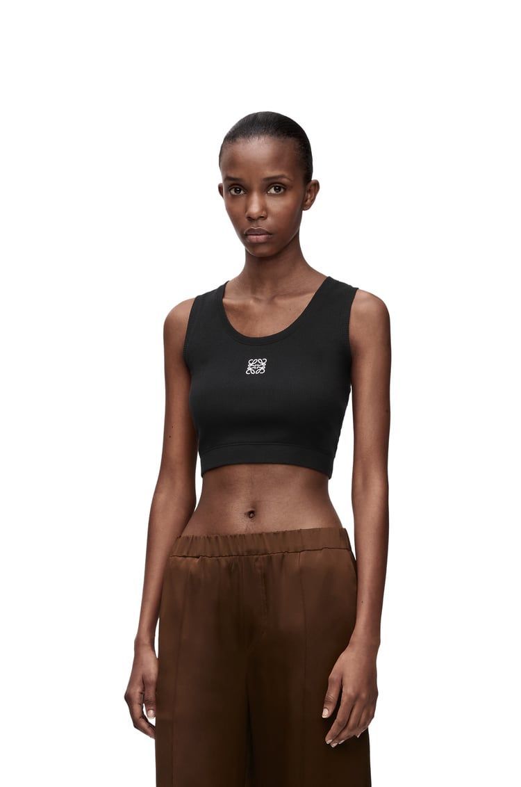 Cropped Anagram tank top in cotton