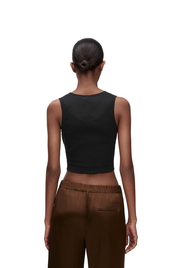 Cropped Anagram tank top in cotton