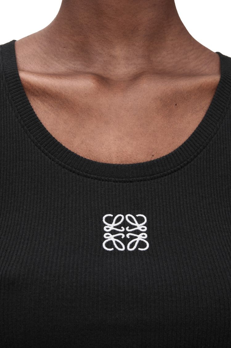 Cropped Anagram tank top in cotton