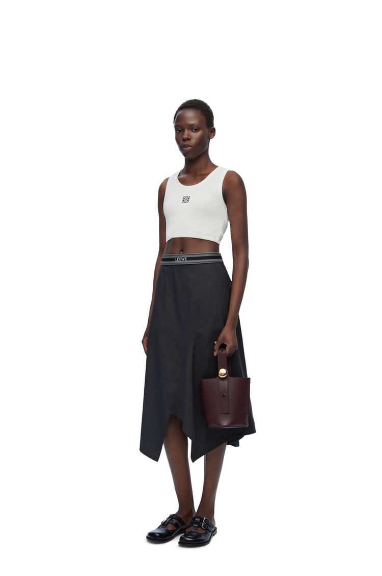 Cropped Anagram tank top in cotton
