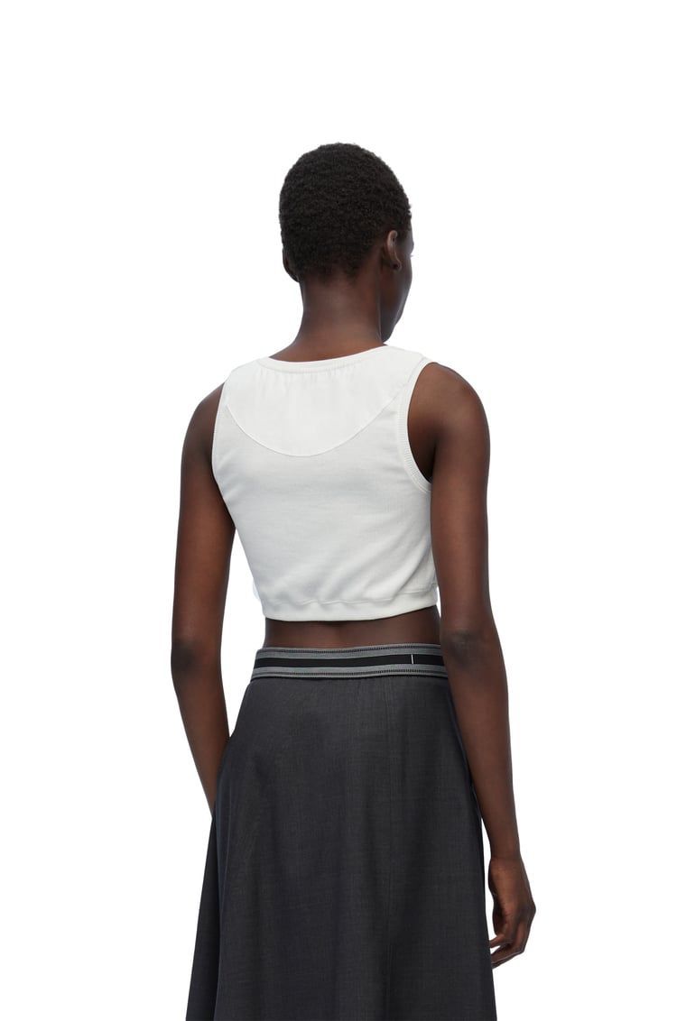 Cropped Anagram tank top in cotton