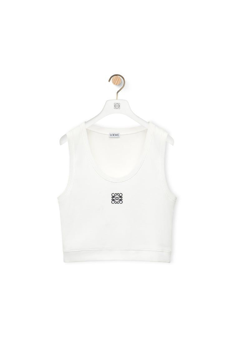Cropped Anagram tank top in cotton