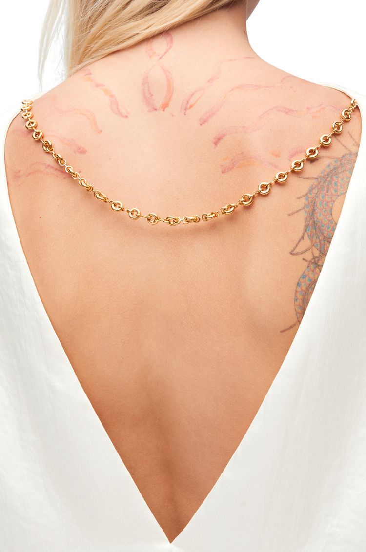 Chain top in technical satin