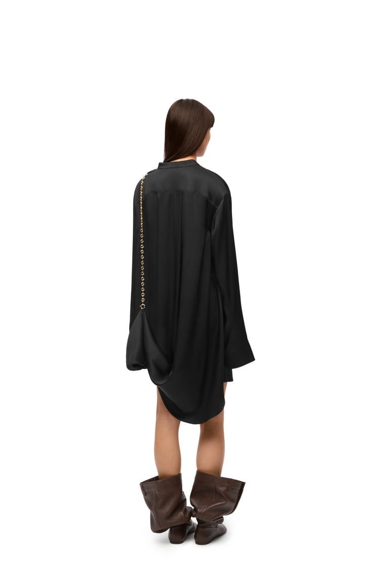 Chain shirt dress in silk
