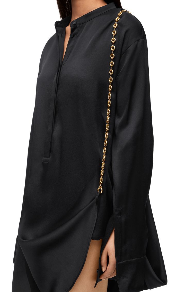 Chain shirt dress in silk