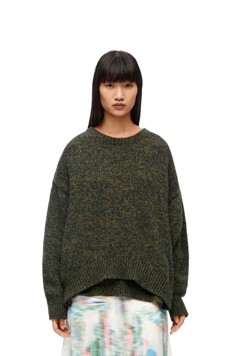 Trompe l'oeil sweater in wool