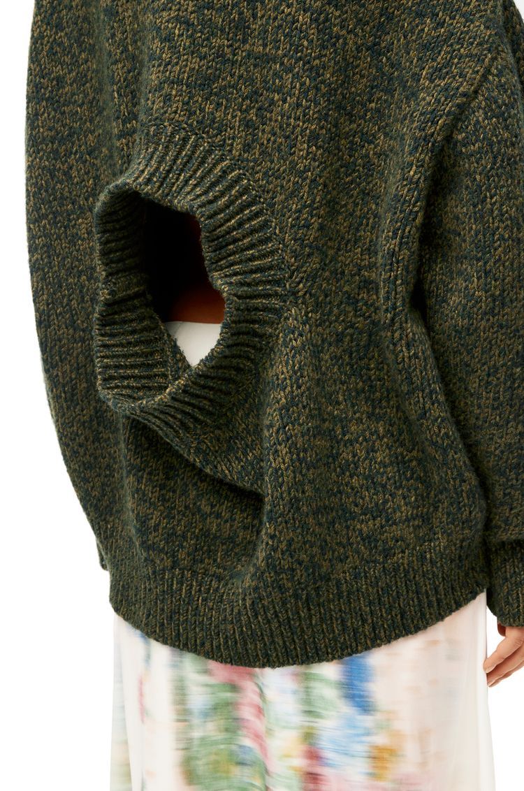 Trompe l'oeil sweater in wool