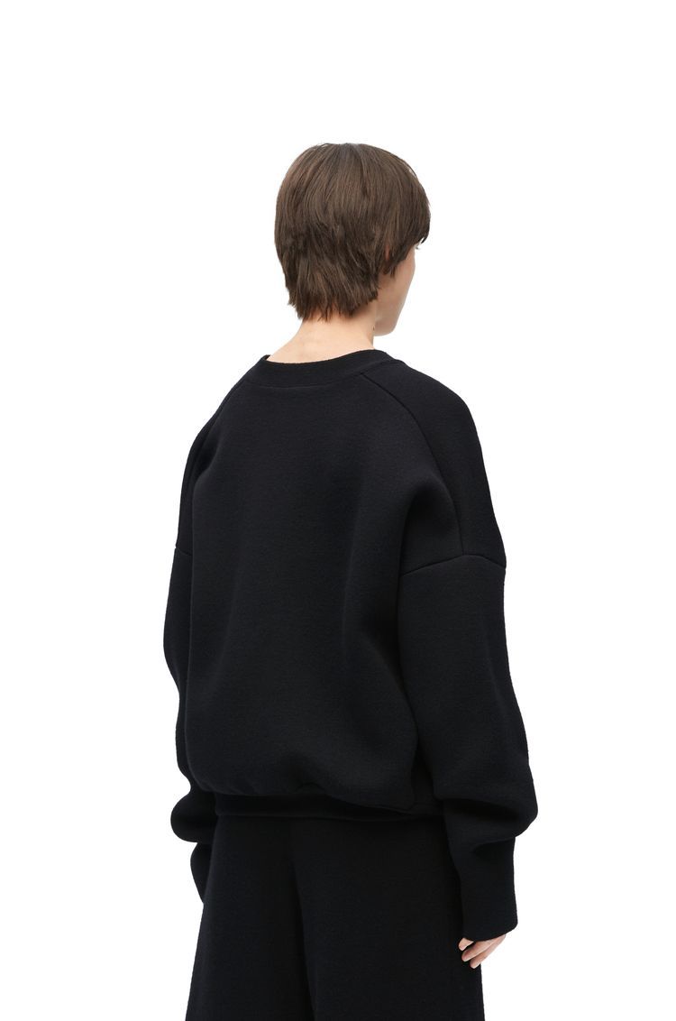 Draped cardigan in wool blend