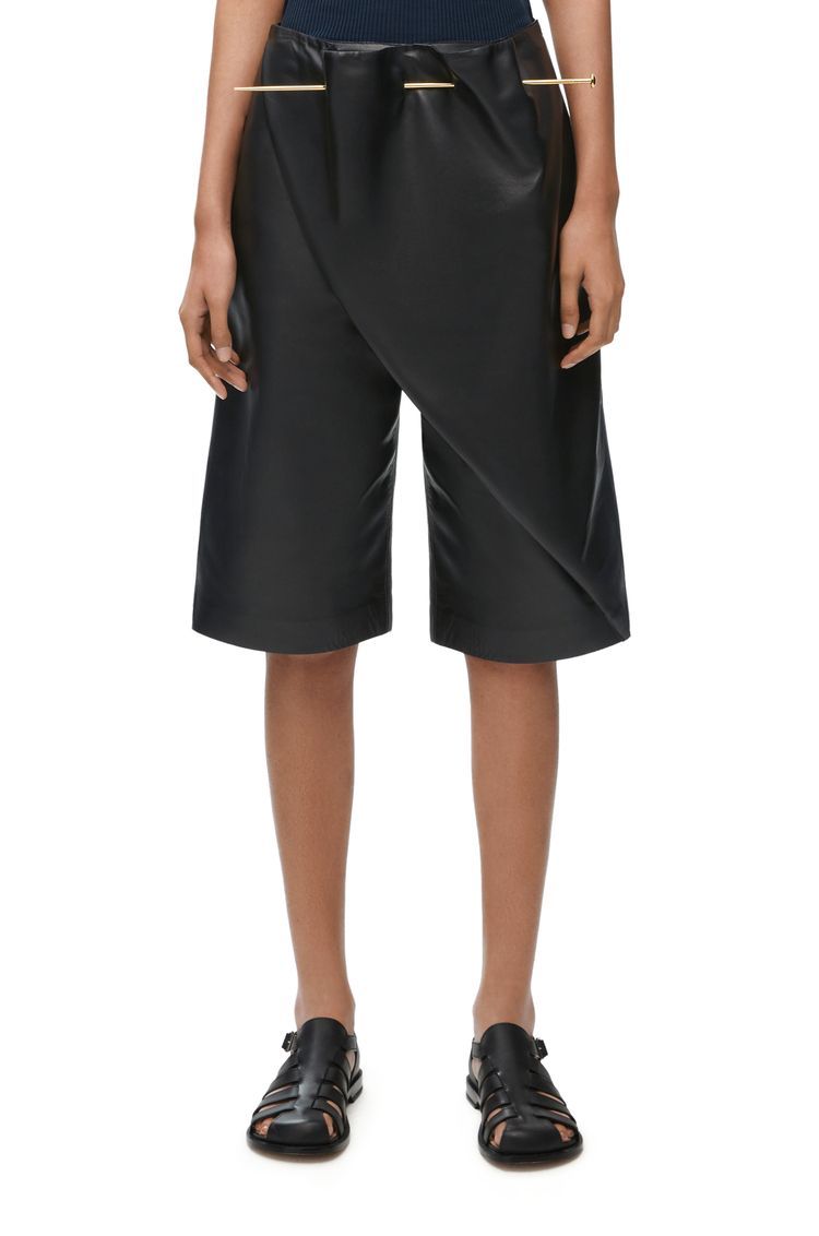 Pin shorts in nappa lambskin