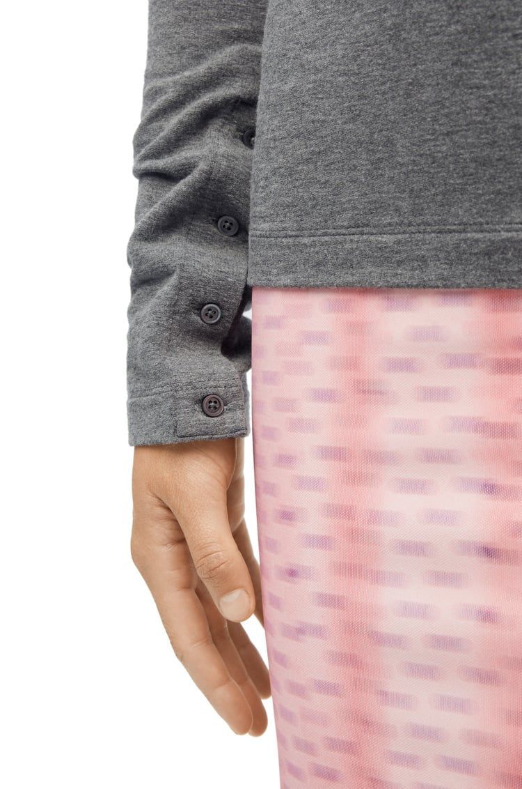 Long sleeve top in viscose and cashmere