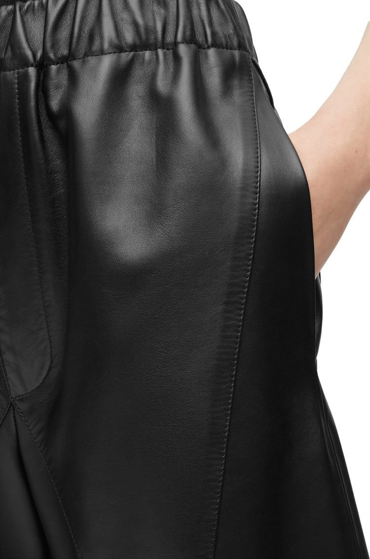 Puzzle Fold cropped trousers in nappa lambskin