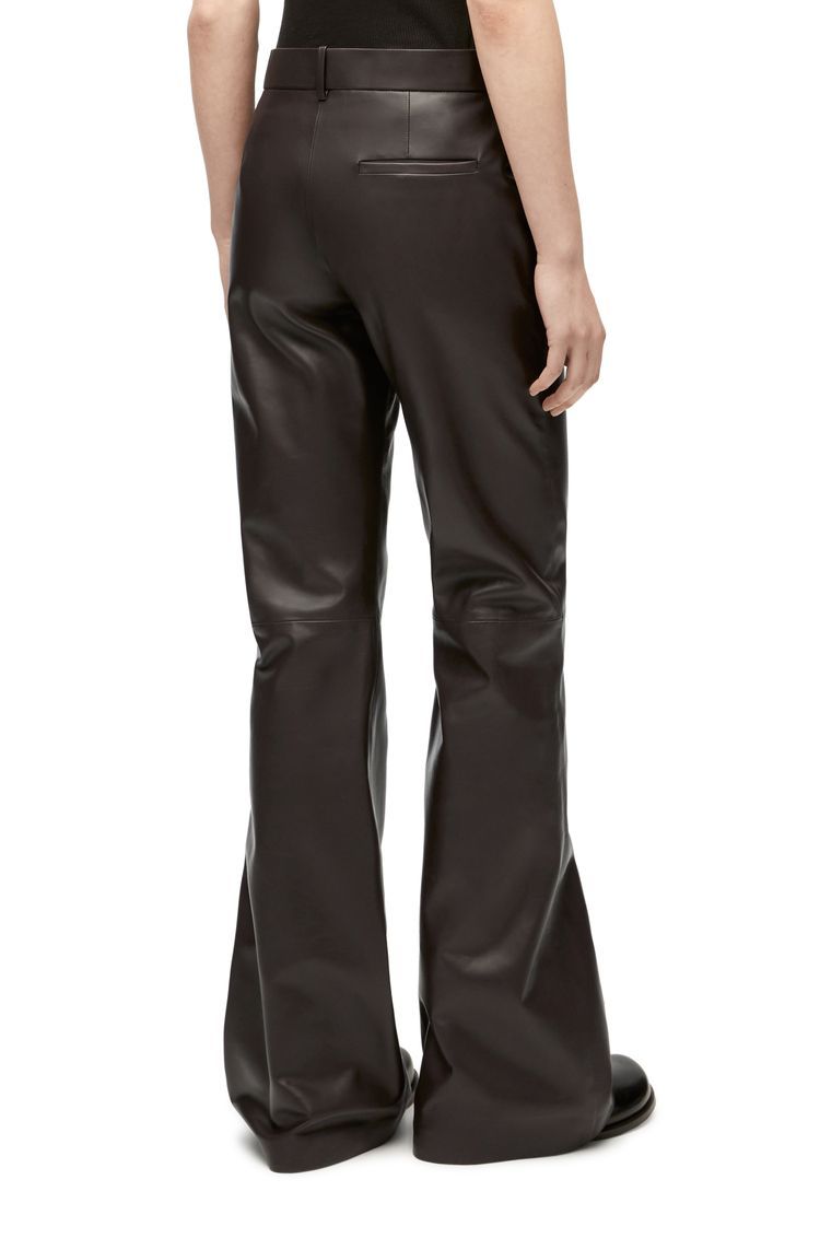 Bootleg trousers in nappa lambskin