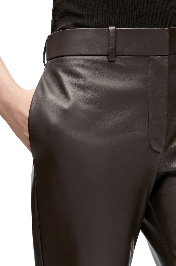 Bootleg trousers in nappa lambskin