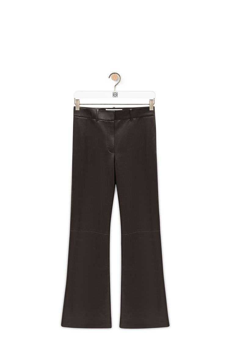 Bootleg trousers in nappa lambskin