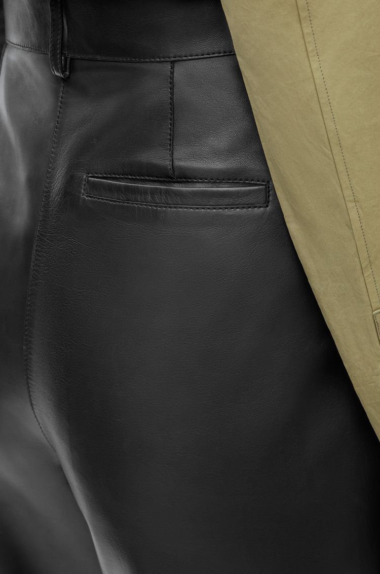 High waisted trousers in nappa lambskin