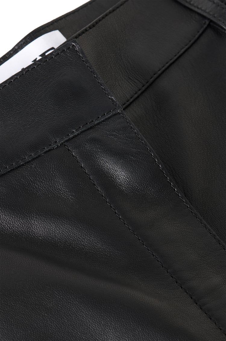 High waisted trousers in nappa lambskin