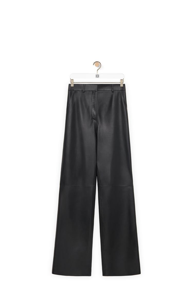 High waisted trousers in nappa lambskin