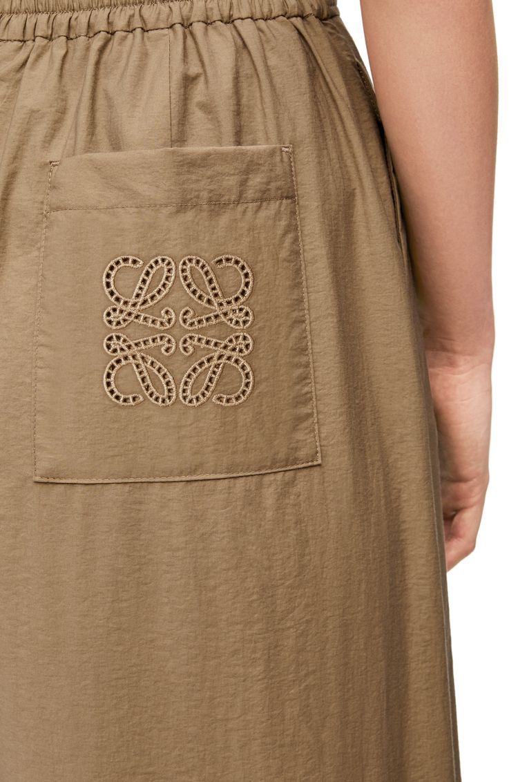 Cropped trousers in cotton blend