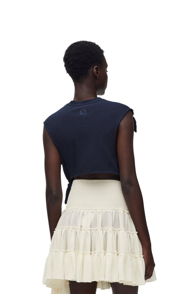 Knot top in cotton blend