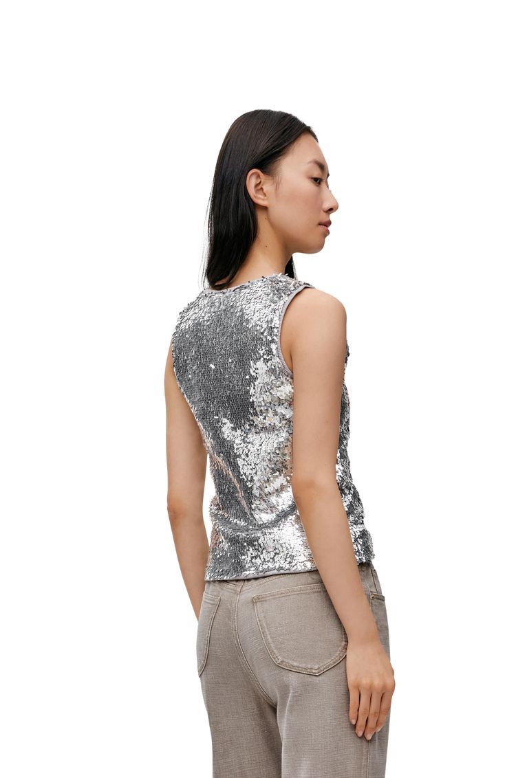 Tank top in sequins