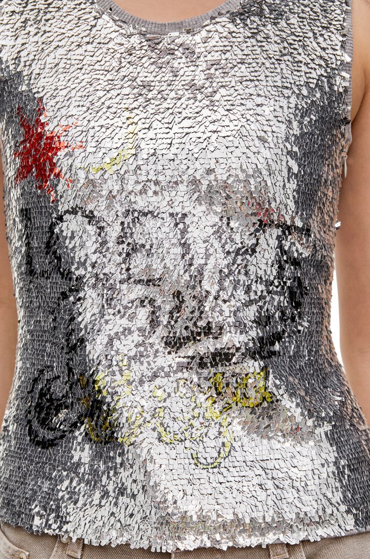 Tank top in sequins
