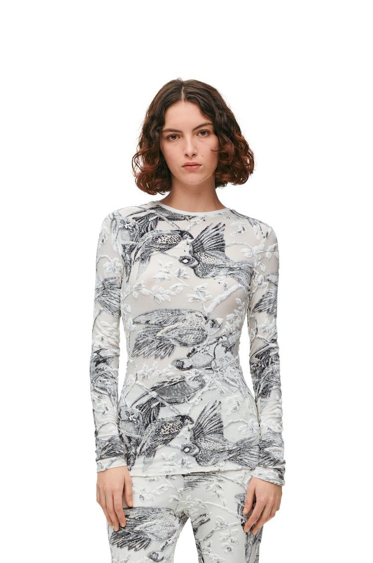 Long sleeve top in viscose blend