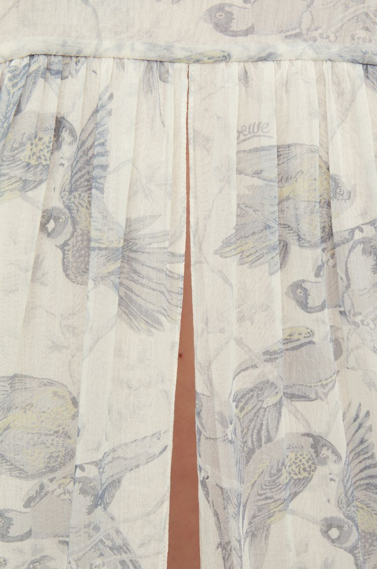 Trapeze shirt in cotton and silk