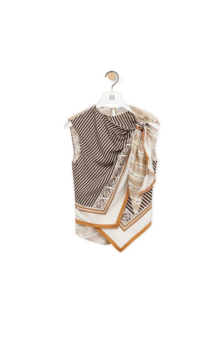 Scarf top in silk