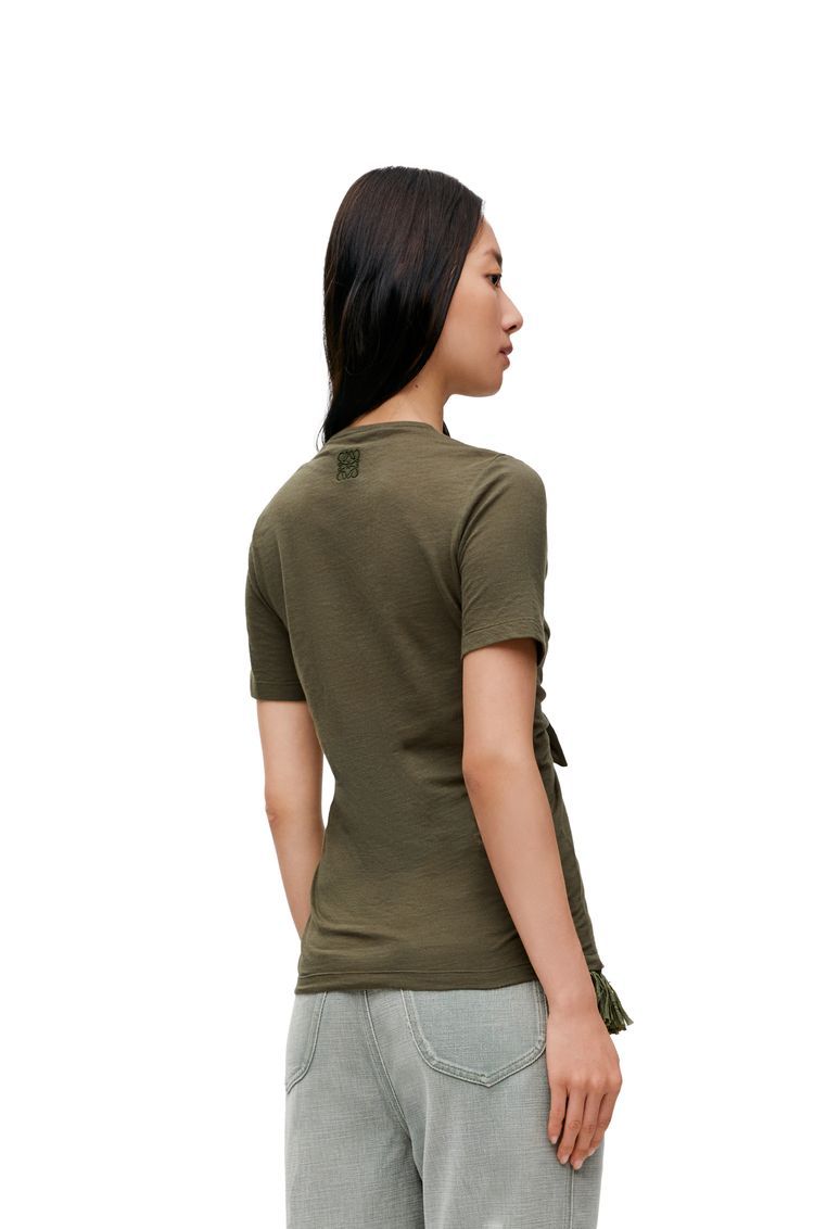Knot top in cotton blend