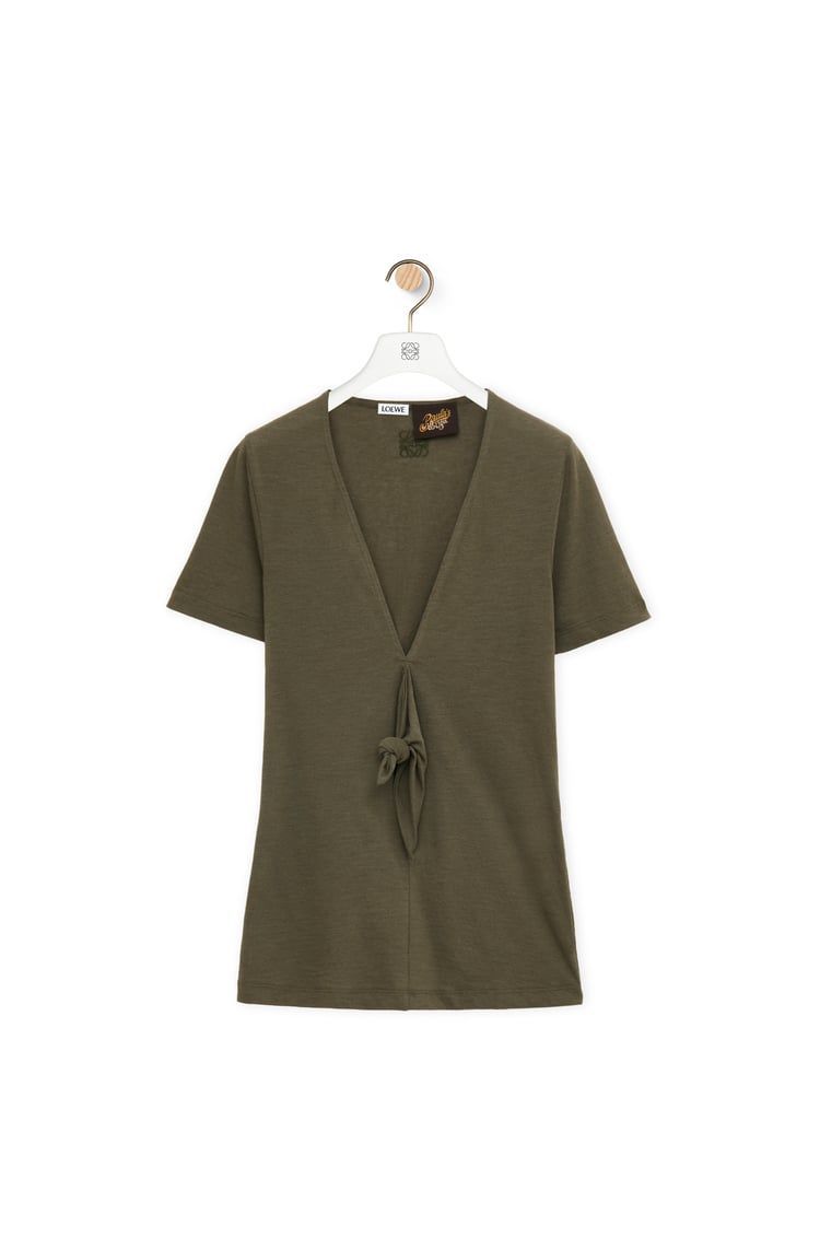 Knot top in cotton blend