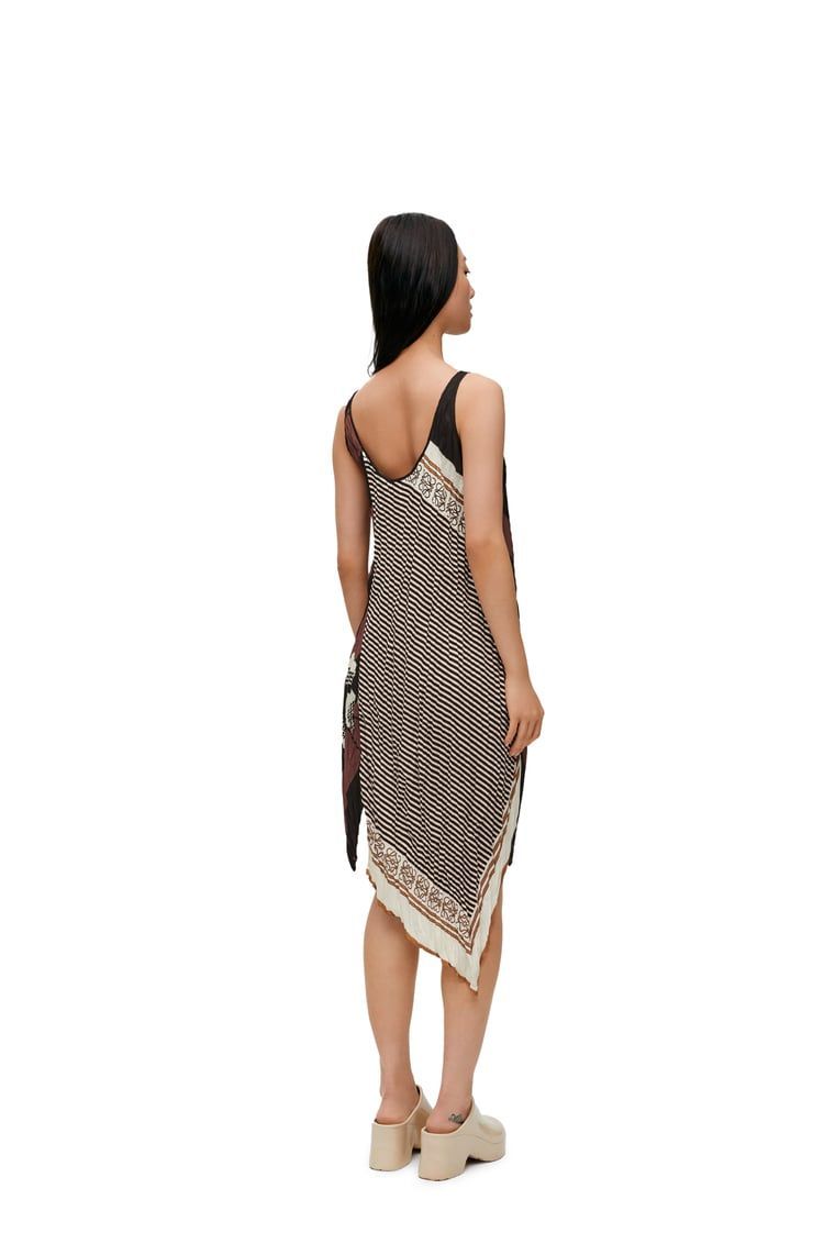 Tank dress in crinkled habotai