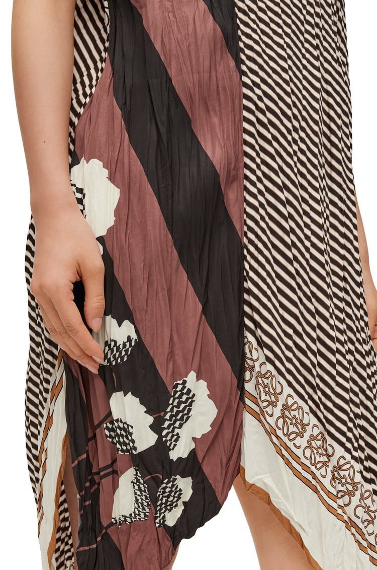 Tank dress in crinkled habotai