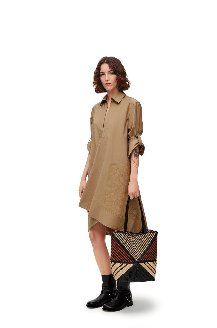 Tunic dress in cotton blend