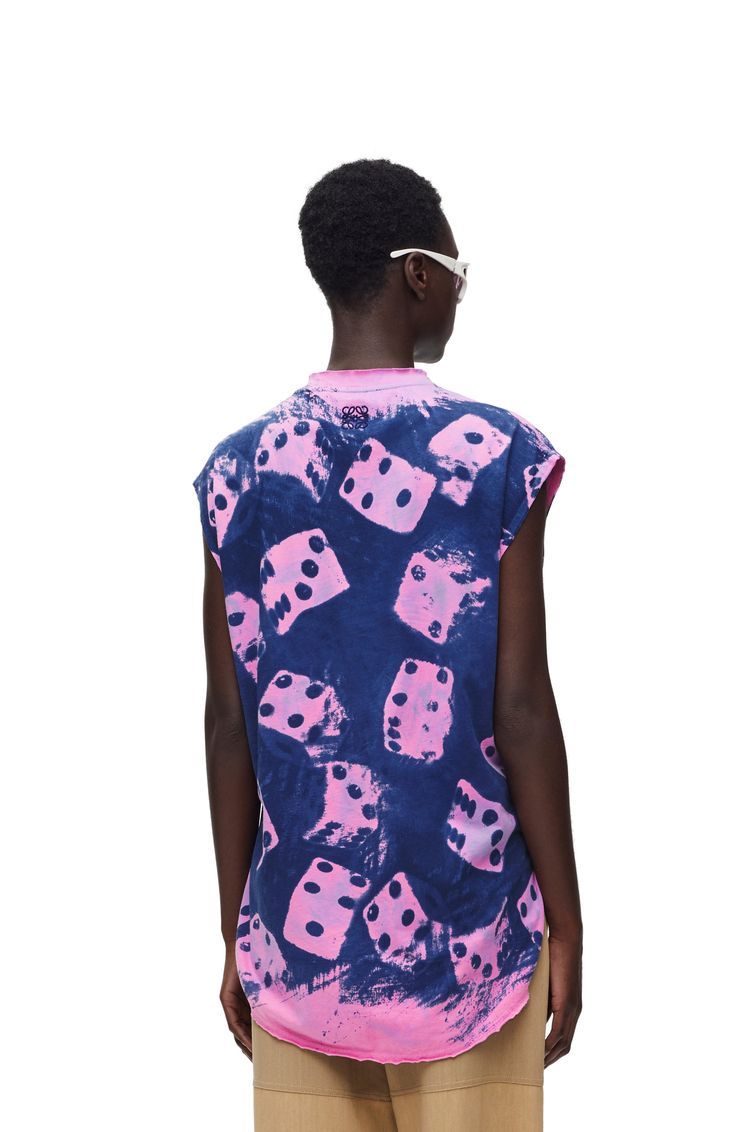 Sleeveless t-shirt in cotton