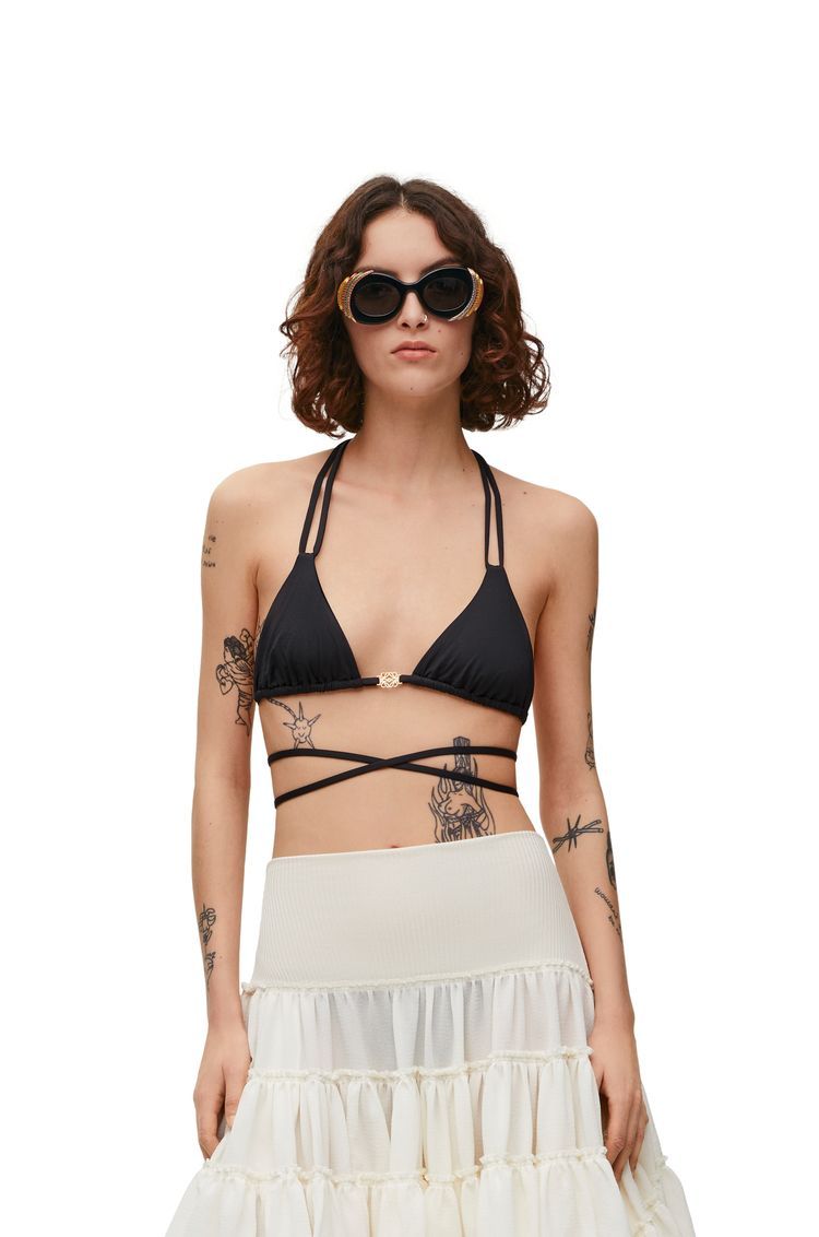 Bikini top in technical jersey