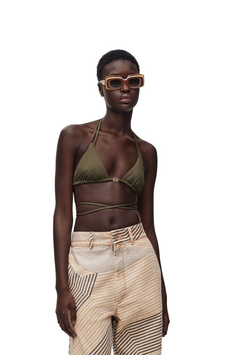 Bikini top in technical jersey