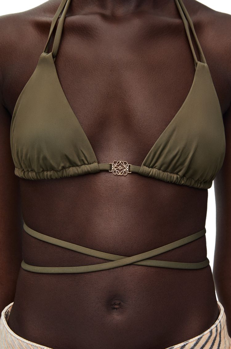 Bikini top in technical jersey