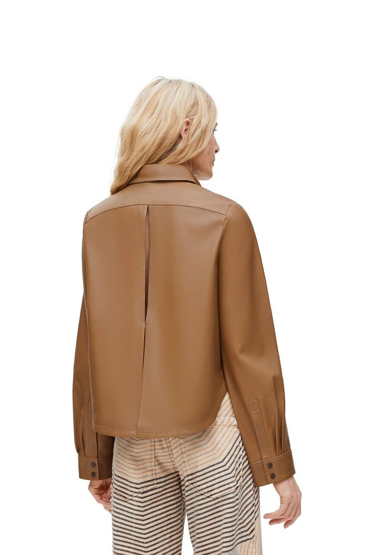 Trapeze shirt in nappa lambskin