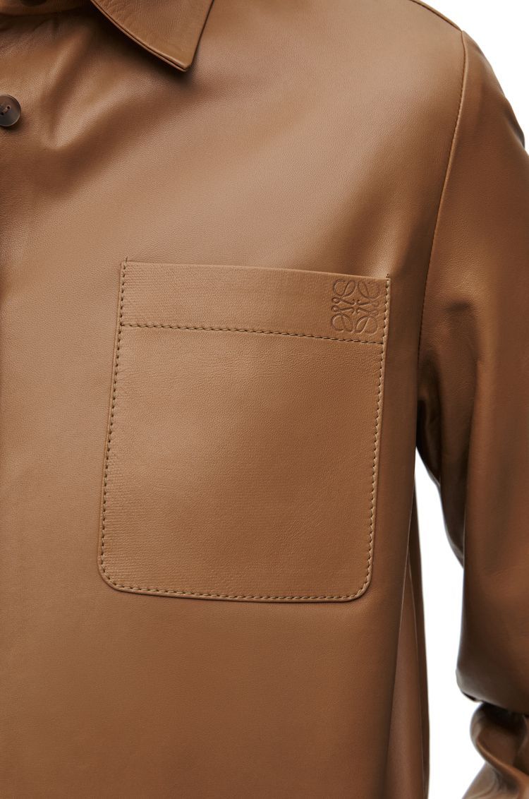 Trapeze shirt in nappa lambskin
