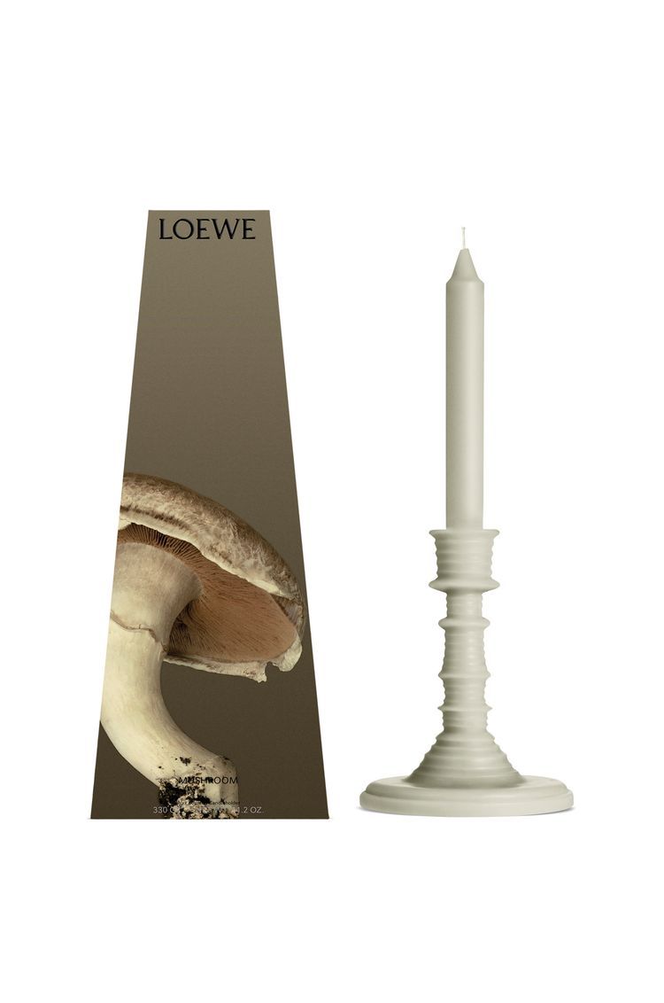 Mushroom wax candleholder
