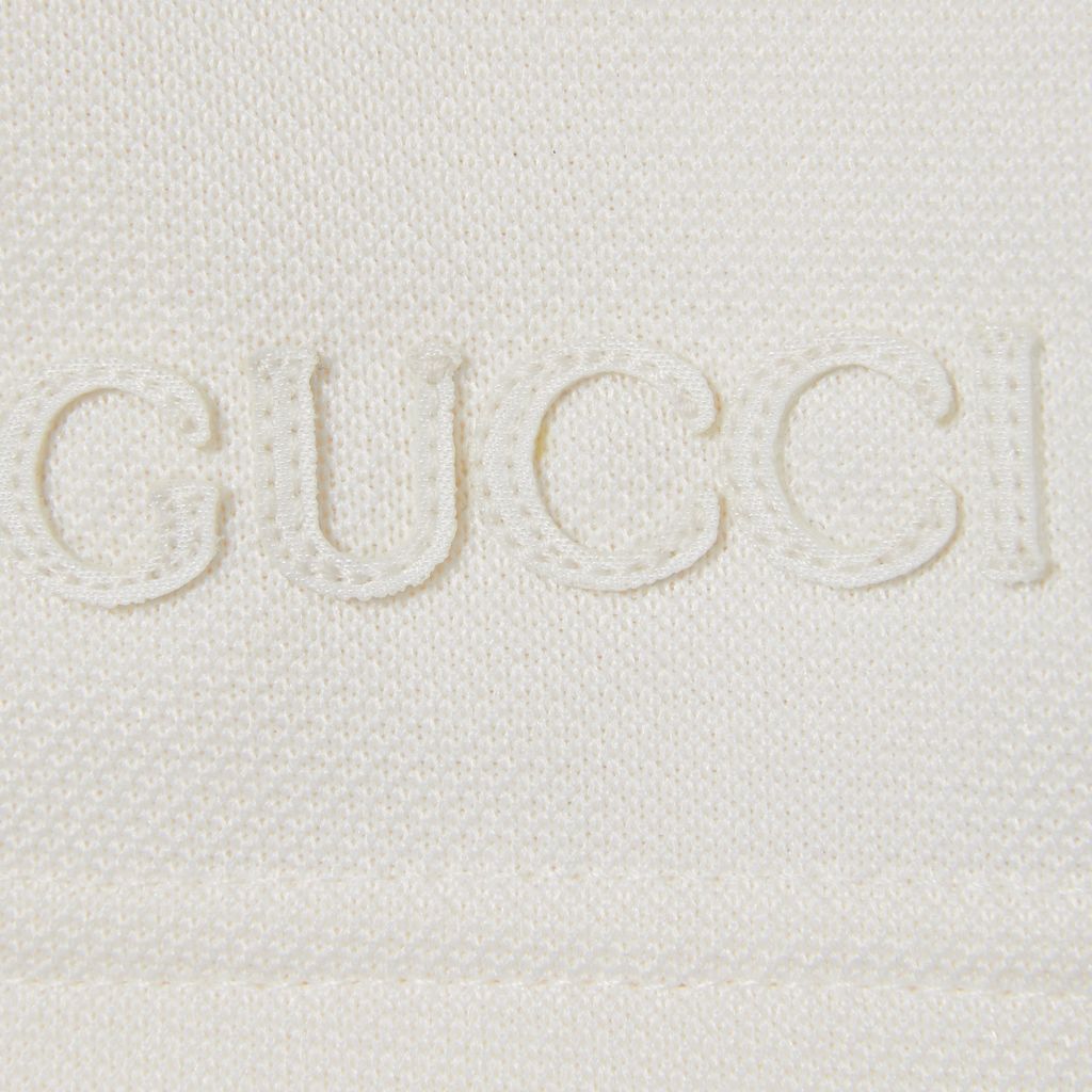 Cotton piquet shorts with embroidery