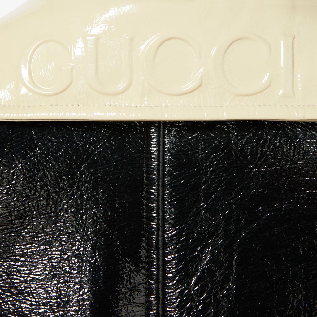 Lacquered wool coat