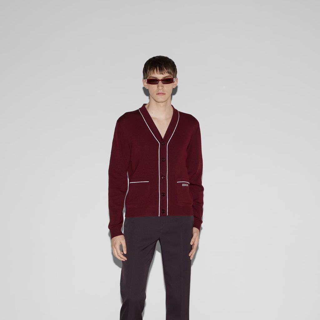 Knit wool cardigan
