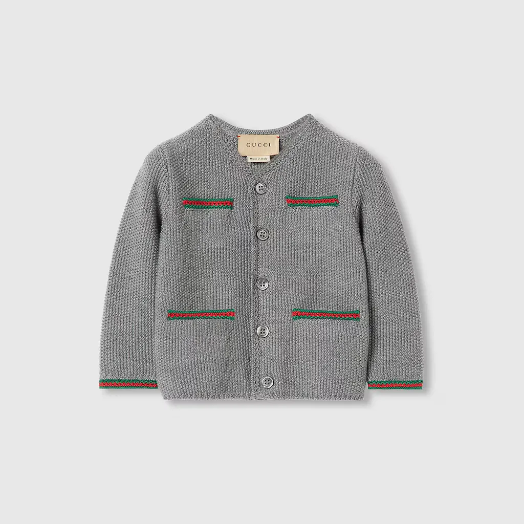 Baby Wool Cardigan With Web