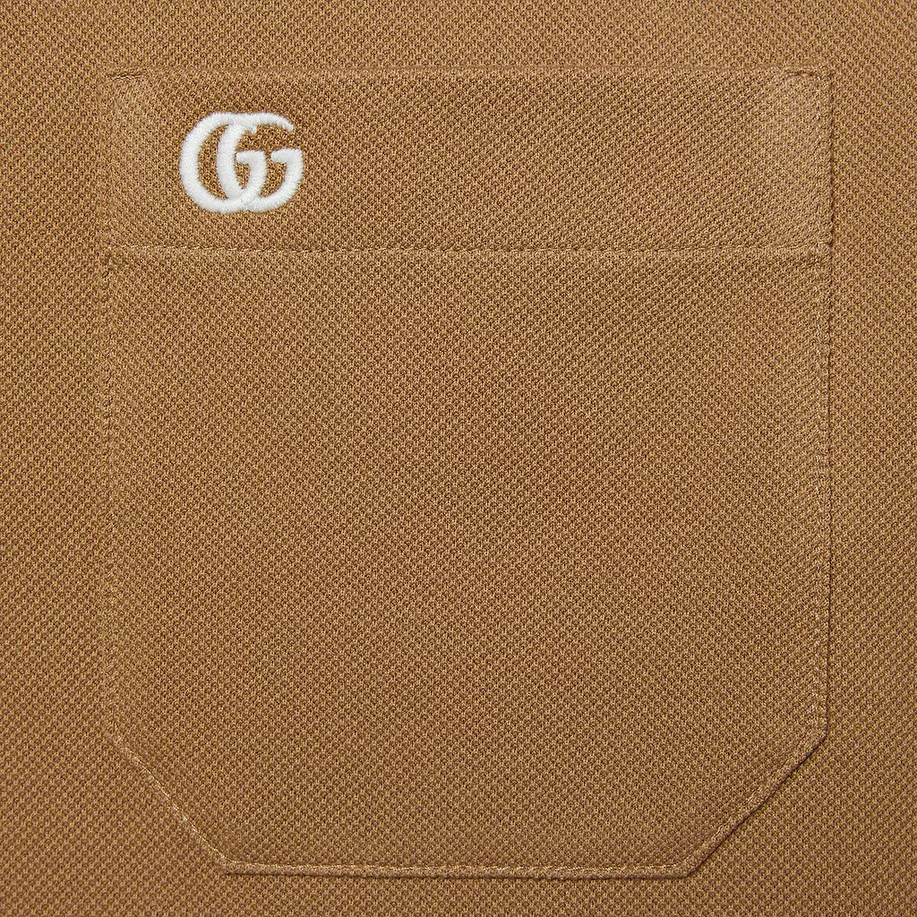 Cotton Piquet Polo Shirt With Embroidery