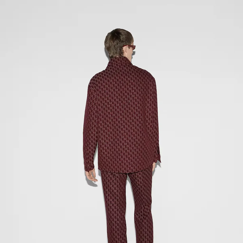 Wool Jacket With Gg Shadow