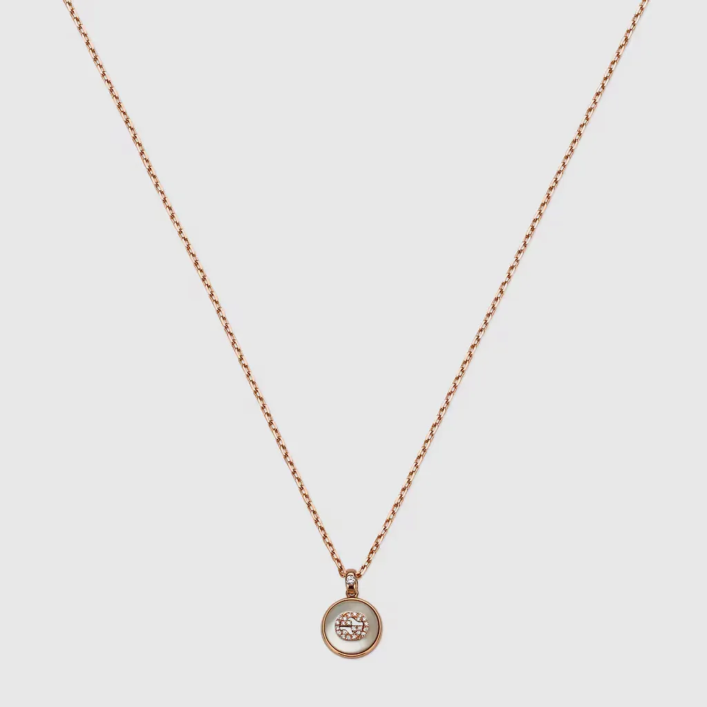 Gucci Interlocking Diamond 18K Necklace